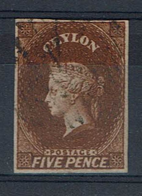 Image of Ceylon/Sri Lanka SG 6c FU British Commonwealth Stamp